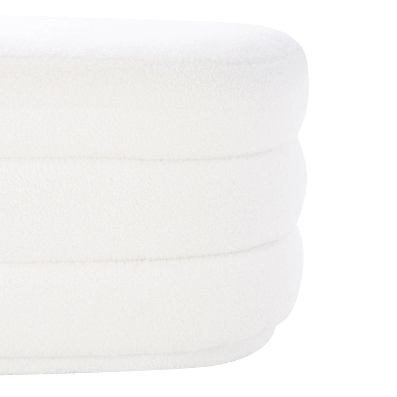 Pouf Sherpa Oblungo Halley White