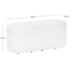 Pouf Sherpa Oblungo Halley White