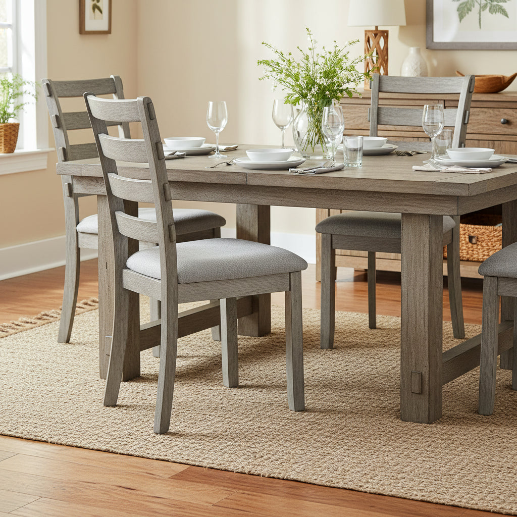 Bura Farmhouse Gray 2-piece Dining Chairs by Furniture of America