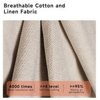 Divano 3 posti in lino di cotone beige/caffè, stile moderno, 3 posti a sedere