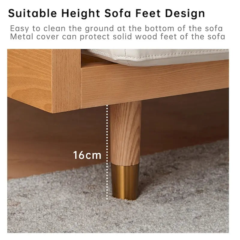 Divano 3 posti in lino di cotone beige/caffè, stile moderno, 3 posti a sedere