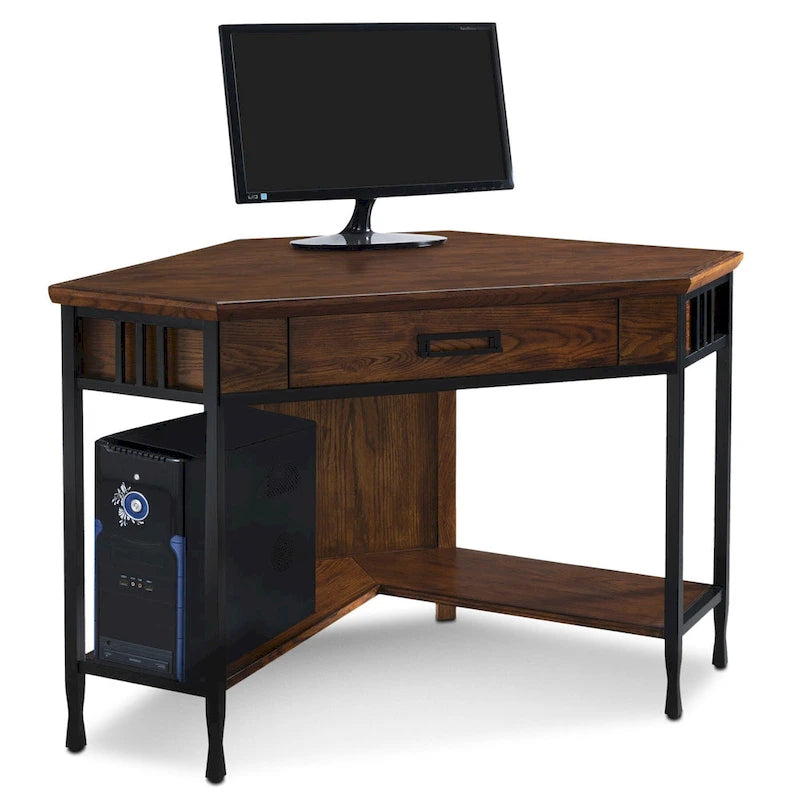 Scrivania angolare Mission Oak in legno per computer/scrittura