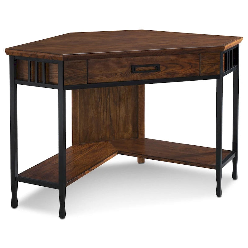 Scrivania angolare Mission Oak in legno per computer/scrittura