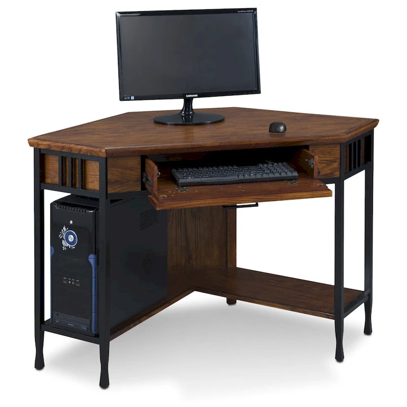 Scrivania angolare Mission Oak in legno per computer/scrittura
