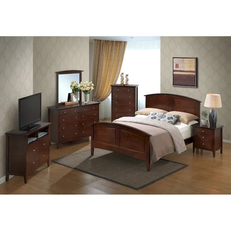 Letto matrimoniale Hammond con testiera ricurva