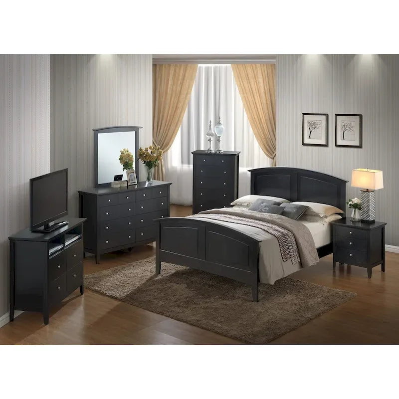 Letto matrimoniale Hammond con testiera ricurva