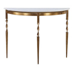 Consolle a mezza luna Imelda Gold di Uttermost