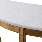 Consolle a mezza luna Imelda Gold di Uttermost