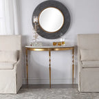 Consolle a mezza luna Imelda Gold di Uttermost