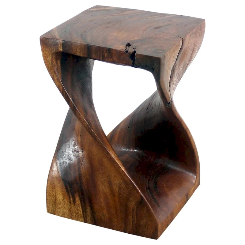 Sgabello Haussmann Original Wood Twist 30 X 30 X 45 Cm Olio di Noce - 30 x 30 x 45