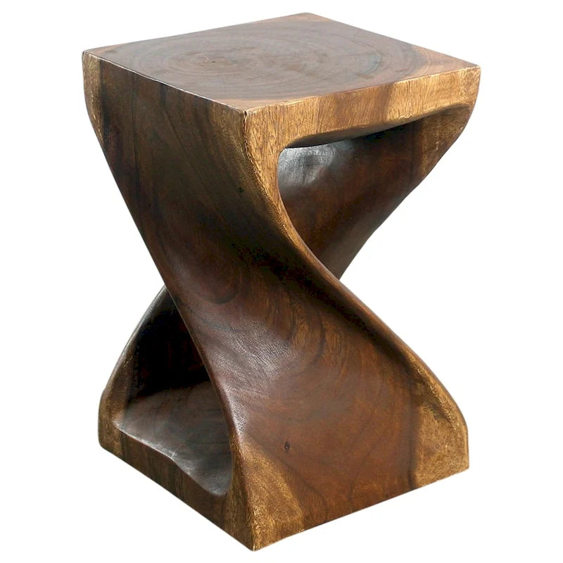 Sgabello Haussmann Original Wood Twist 30 X 30 X 45 Cm Olio di Noce - 30 x 30 x 45