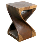 Sgabello Haussmann Original Wood Twist 30 X 30 X 45 Cm Olio di Noce - 30 x 30 x 45
