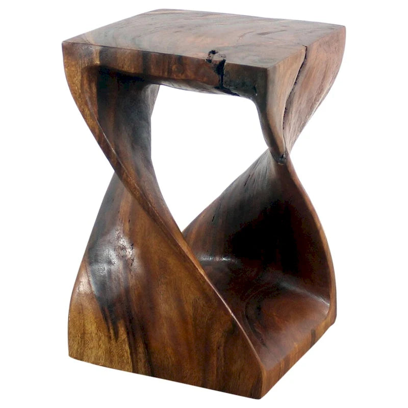 Sgabello Haussmann Original Wood Twist 30 X 30 X 45 Cm Olio di Noce - 30 x 30 x 45