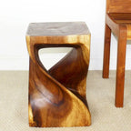 Sgabello Haussmann Original Wood Twist 30 X 30 X 45 Cm Olio di Noce - 30 x 30 x 45
