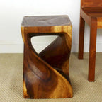 Sgabello Haussmann Original Wood Twist 30 X 30 X 45 Cm Olio di Noce - 30 x 30 x 45