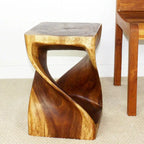 Sgabello Haussmann Original Wood Twist 30 X 30 X 45 Cm Olio di Noce - 30 x 30 x 45