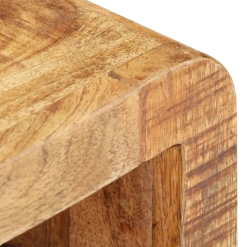 Comodino industriale marrone, in legno massello di mango, 1 persona