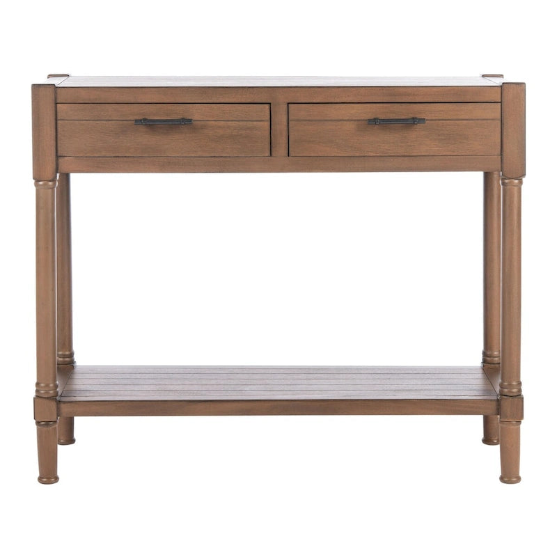 Marrone / Nero / Bianco anticato / Grigio Consolle a 2 cassetti, Stile Tradizionale