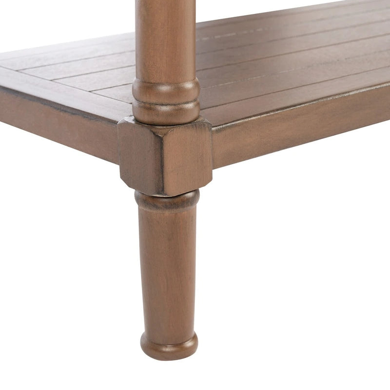 Marrone / Nero / Bianco anticato / Grigio Consolle a 2 cassetti, Stile Tradizionale