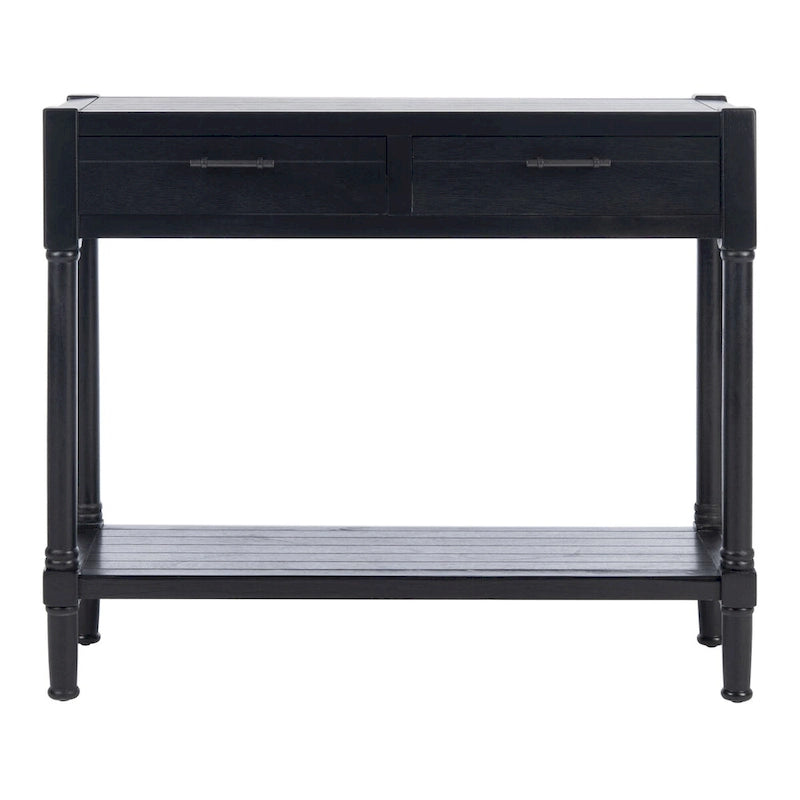 Marrone / Nero / Bianco anticato / Grigio Consolle a 2 cassetti, Stile Tradizionale