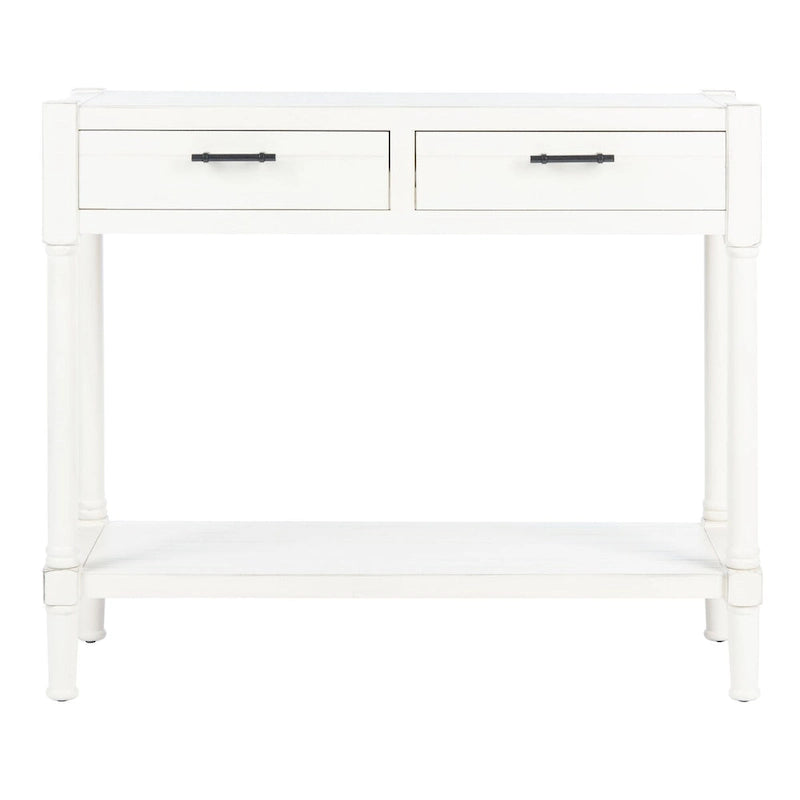 Marrone / Nero / Bianco anticato / Grigio Consolle a 2 cassetti, Stile Tradizionale