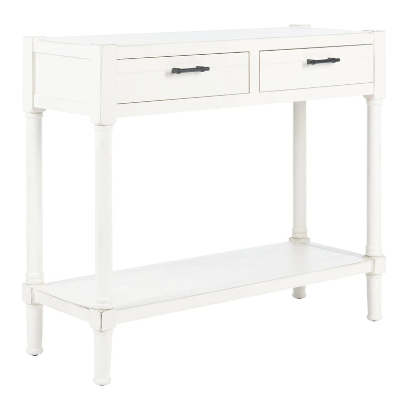 Marrone / Nero / Bianco anticato / Grigio Consolle a 2 cassetti, Stile Tradizionale