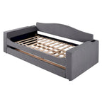 Daybed in pile di orsetto singolo con braccioli portaoggetti e rotelle estraibili