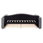 Daybed in pile di orsetto singolo con braccioli portaoggetti e rotelle estraibili