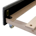 Daybed in pile di orsetto singolo con braccioli portaoggetti e rotelle estraibili