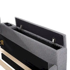 Daybed in pile di orsetto singolo con braccioli portaoggetti e rotelle estraibili