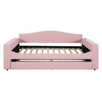 Daybed in pile di orsetto singolo con braccioli portaoggetti e rotelle estraibili