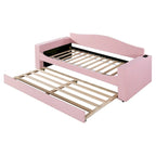 Daybed in pile di orsetto singolo con braccioli portaoggetti e rotelle estraibili