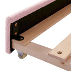 Daybed in pile di orsetto singolo con braccioli portaoggetti e rotelle estraibili
