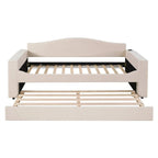 Daybed in pile di orsetto singolo con braccioli portaoggetti e rotelle estraibili