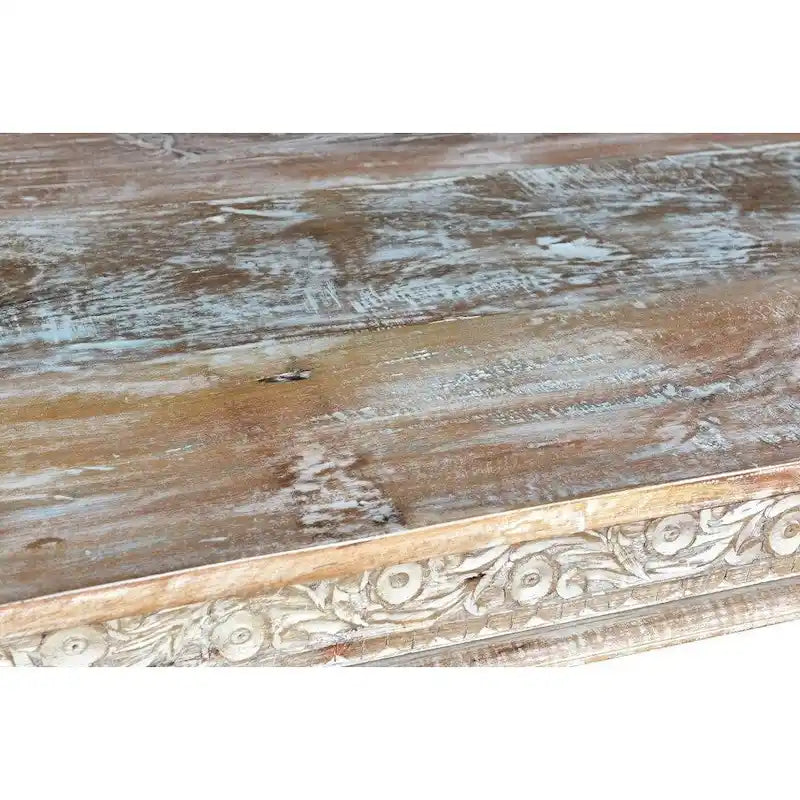 Tavolo da pranzo intagliato in legno riciclato Driftwood -83 - 83
