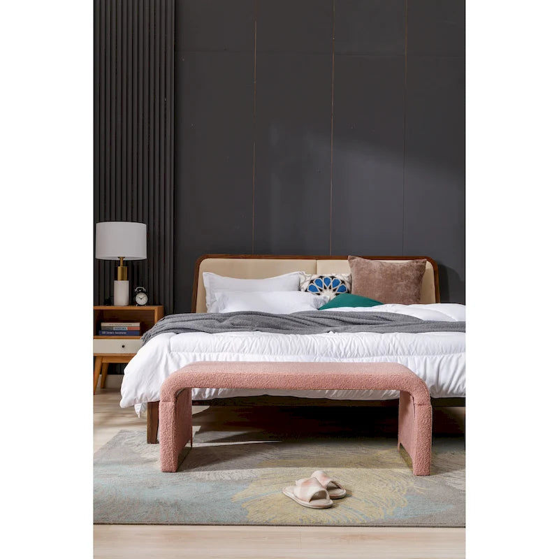 Panca con Gambe in Metallo Dorato