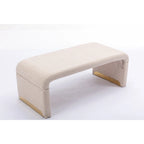 Panca con Gambe in Metallo Dorato