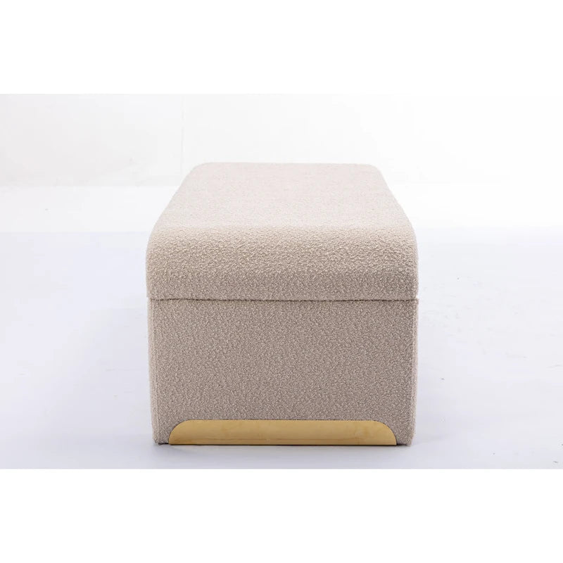 Panca con Gambe in Metallo Dorato