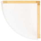 Scaffale angolare a 4 ripiani, bianco/naturale, stile moderno