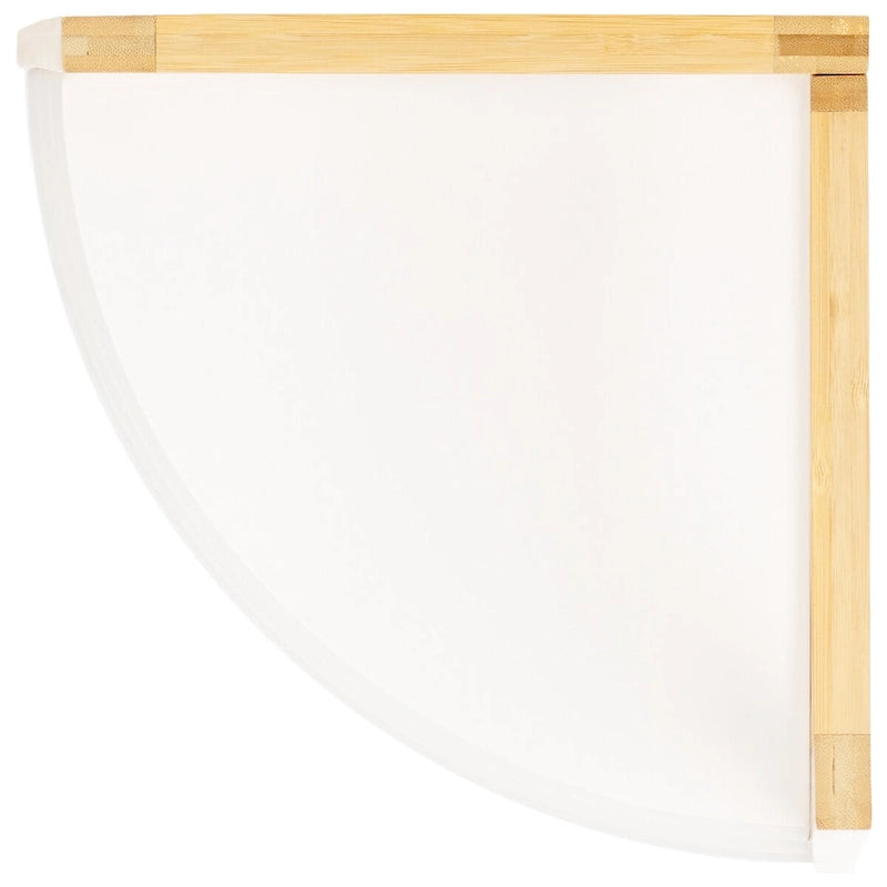 Scaffale angolare a 4 ripiani, bianco/naturale, stile moderno