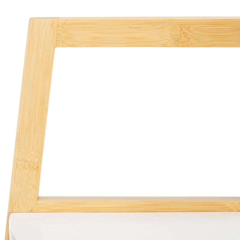 Scaffale angolare a 4 ripiani, bianco/naturale, stile moderno